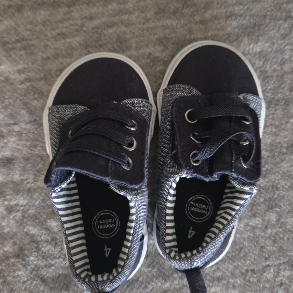 Wonder Nation Kids' Black and Gray Sneakers
